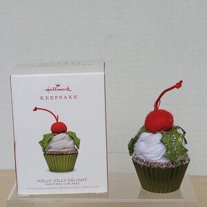 Hallmark 2018 Holly Jolly Delight Christmas Cupcake Keepsake Ornament  No. 9